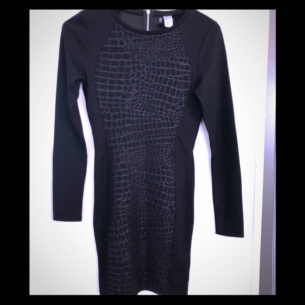 Long sleeve black dress